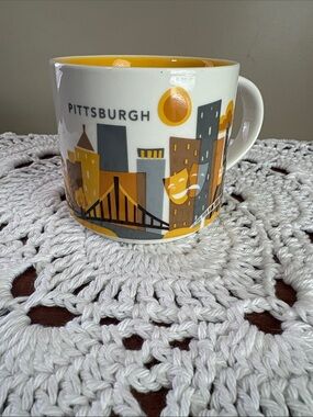 Starbucks Pittsburgh Skyline Mug - Yellow & Gray 2017